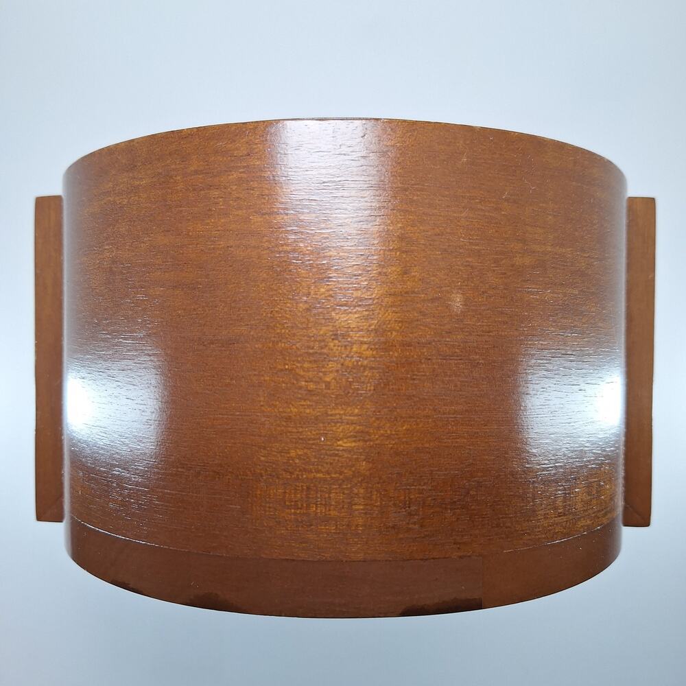 Vintage Bulova Tempus Fugit Brown Wooden Mantel Chime Clock - Tested & Working - Picture 7 of 16